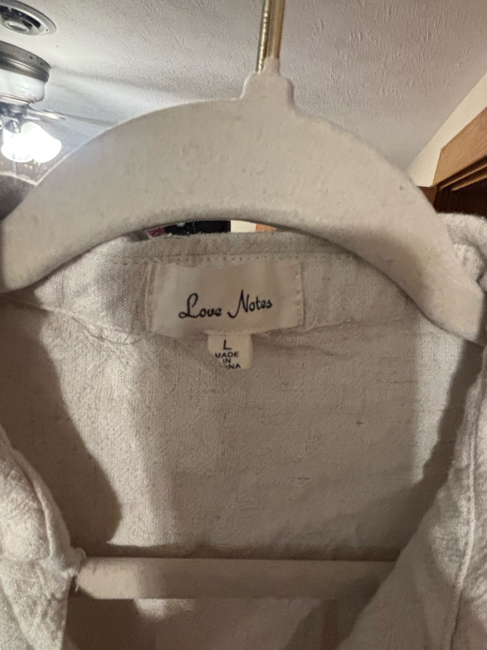 Love Notes Tan Women's Blouse
